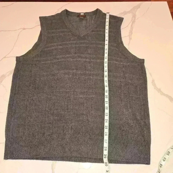 Dockers Mens Textured V Neck Knit Sweater Vest Gray Size XL - Picture 5 of 8